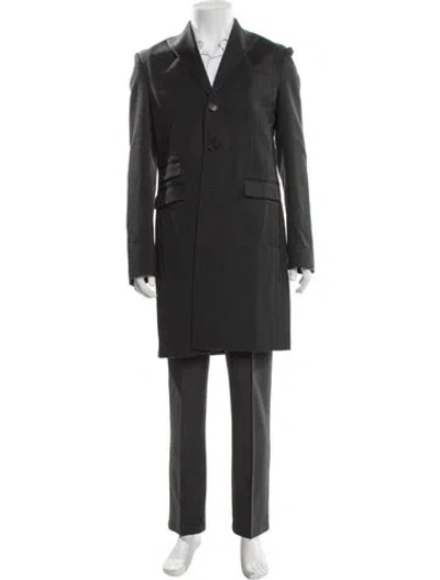 Pre-owned Dsquared2 Virgin Wool Overcoat In Gray