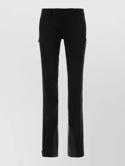 Dsquared2 Virgin Wool Slim-fit Trousers In Black