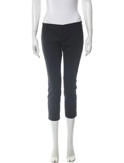 Pre-owned Dsquared2 Virgin Wool Straight Leg Pants In Black