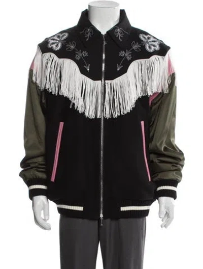 Pre-owned Dsquared2 Virgin Wool Striped Jacket W/ Tags In Black