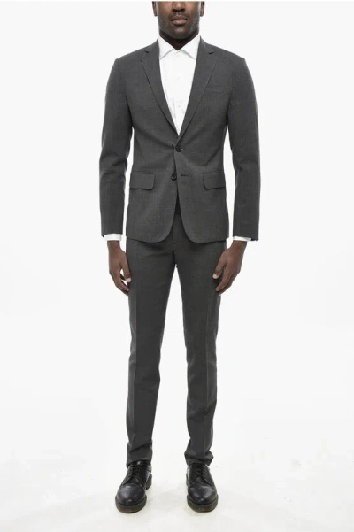 Dsquared2 Virgin Wool Suit Paris With Classic Lapel
