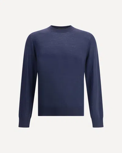 Dsquared2 Virgin Wool Jumper In Blue