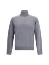 Dsquared2 Men Virgin Wool Turtleneck Sweater In Gray