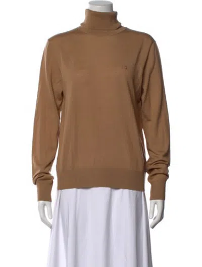 Pre-owned Dsquared2 Virgin Wool Turtleneck Sweater In Brown