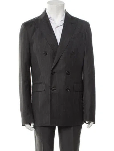 Pre-owned Dsquared2 Virgin Wool Two-piece Blazer In Gray