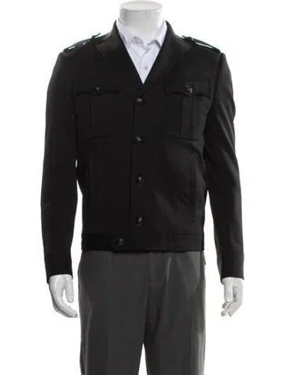 Pre-owned Dsquared2 Virgin Wool Utility Jacket In Black