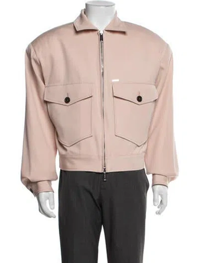 Pre-owned Dsquared2 Virgin Wool Utility Jacket In Pink