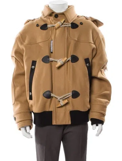 Pre-owned Dsquared2 Virgin Wool Utility Jacket W/ Tags In Neutral