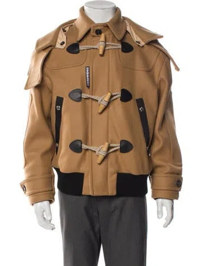Pre-owned Dsquared2 Virgin Wool Utility Jacket W/ Tags In Neutral