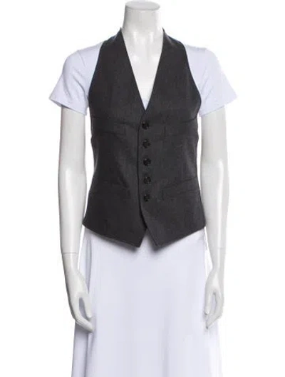 Pre-owned Dsquared2 Virgin Wool Vest In Gray