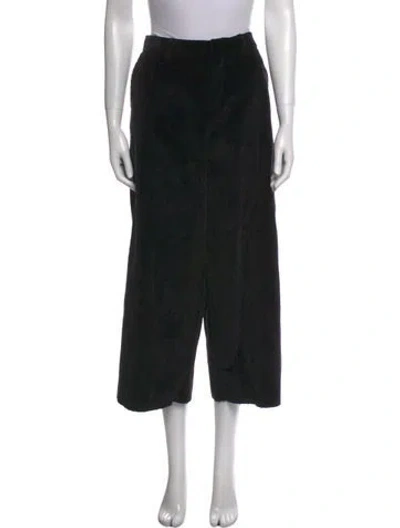 Pre-owned Dsquared2 Virgin Wool Wide Leg Pants In Black