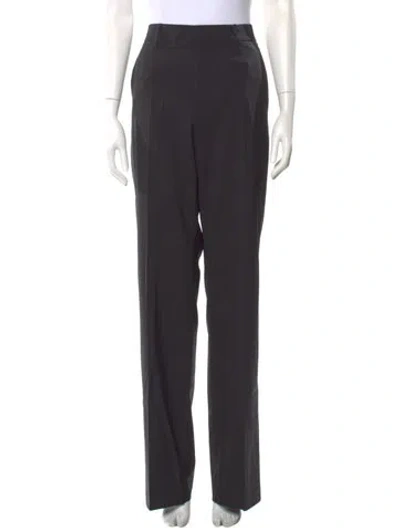 Pre-owned Dsquared2 Virgin Wool Wide Leg Pants In Black