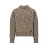Dsquared2 Virgin Wool-blend Yarn Sweater In Brown