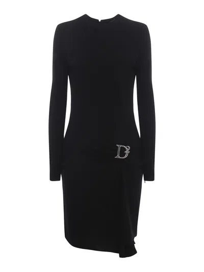 DSQUARED2 VESTIDO LARGO - NEGRO
