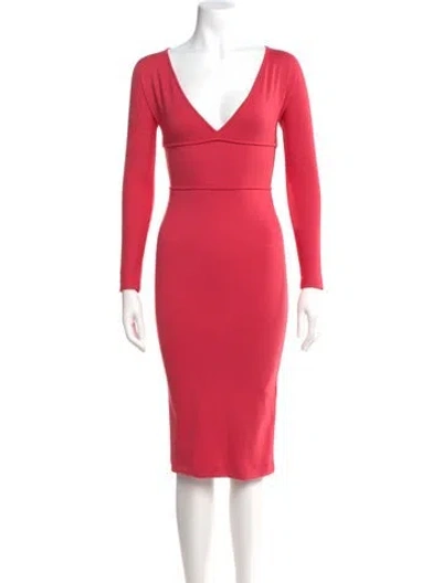 Pre-owned Dsquared2 V-neck Knee-length Dress In Pink