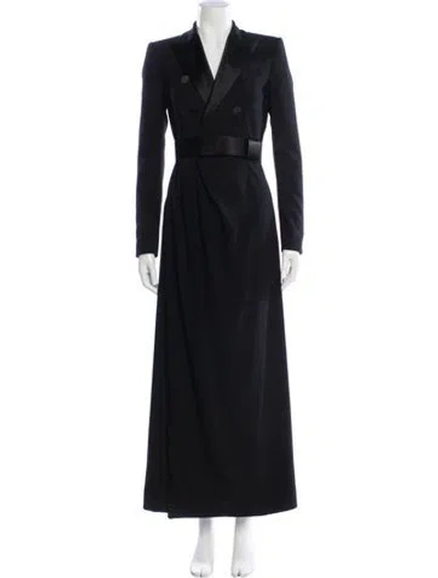 Pre-owned Dsquared2 V-neck Long Dress In Black