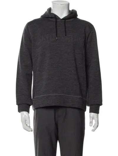 Pre-owned Dsquared2 V-neck Long Sleeve Hoodie W/ Tags In Gray