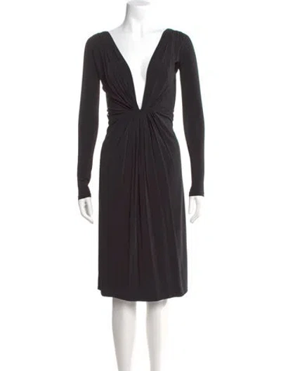 Pre-owned Dsquared2 V-neck Midi Length Dress In Black