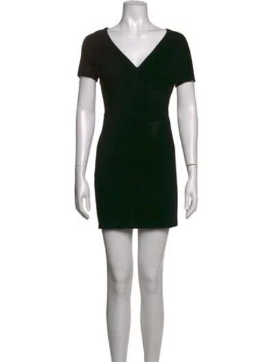 Pre-owned Dsquared2 V-neck Mini Dress In Black