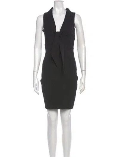 Pre-owned Dsquared2 V-neck Mini Dress In Gray