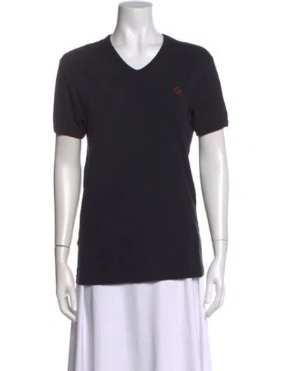 Pre-owned Dsquared2 V-neck Short Sleeve T-shirt In Black