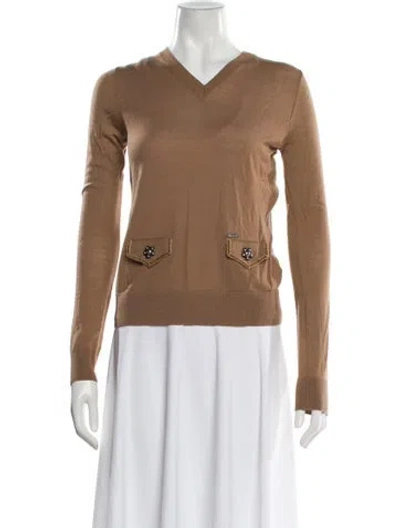 Pre-owned Dsquared2 V-neck Sweater In Brown