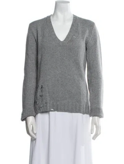 Pre-owned Dsquared2 V-neck Sweater In Gray