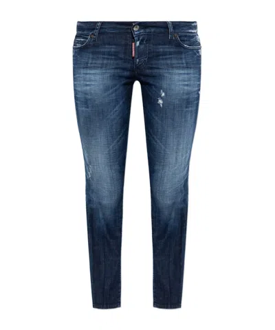 Dsquared2 Waistband Denim Trousers In Black