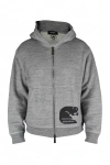 Dsquared2 Heather Gray Zip Cardigan With Graphics