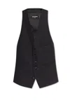 Dsquared2 Buttoned V-neckline Waistcoats Front Pockets In Black