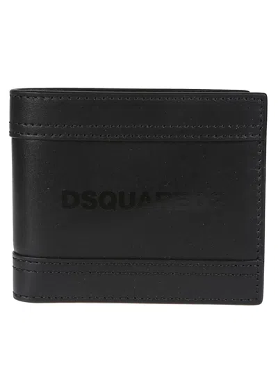 Dsquared2 Leather Logo Wallet In Black