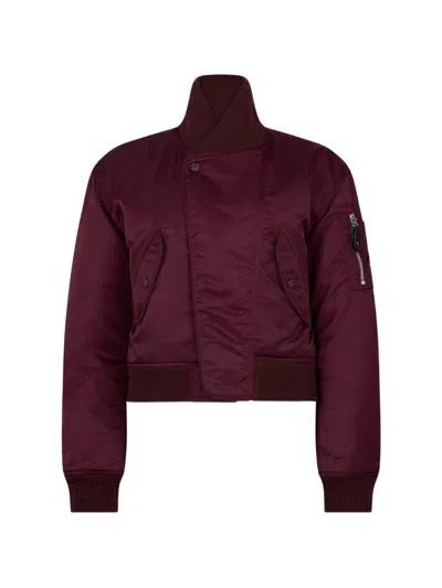 Dsquared2 Aviator Wash 80's Kiodo Bomber In Burgundy