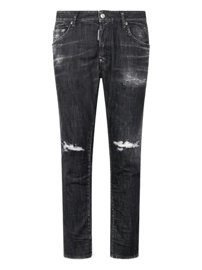Dsquared2 Wash Skater Jeans In Black