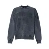 Dsquared2 Loose Fit Girocollo In Cotone Grafite Effetto Used Sweatshirt In Gray
