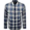 Dsquared2 Checked Pattern Shirt With Pockets And Collar In Blue