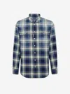 Dsquared2 Cotton Shirt With Check Pattern In Blue