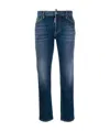Dsquared2 Washed Cropped Jeans In Blue