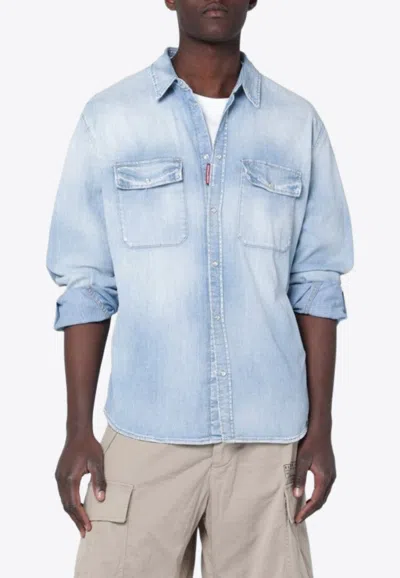DSQUARED2 WASHED DENIM SHIRT