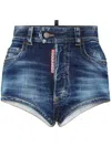 Dsquared2 Washed Denim Shorts In Blue