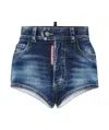 Dsquared2 Washed Denim Shorts In Blue