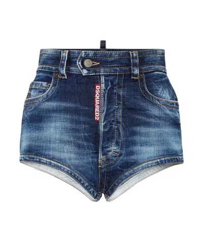 DSQUARED2 WASHED DENIM SHORTS
