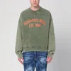 Dsquared2 Cotton Sweatshirt With Logo In Green