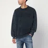 Dsquared2 Washed Grey Sweatshirt With Logo Men In Blue