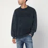Dsquared2 Washed Grey Sweatshirt With Logo Men In Blue