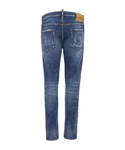 Dsquared2 Washed Skinny Jeans In Blue