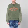 Dsquared2 Washed Sweatshirt With Logo In Green