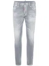 Dsquared2 Faded Grey Slim Fit Skater Jeans In Grey