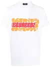 Dsquared2 Wave Logo-print T-shirt In White