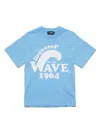 Dsquared2 Wave-print Cotton T-shirt In Blue