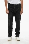 Dsquared2 Waxed Denim Honda Cool Guy Jeans With Ankle Slit 18cm In Black